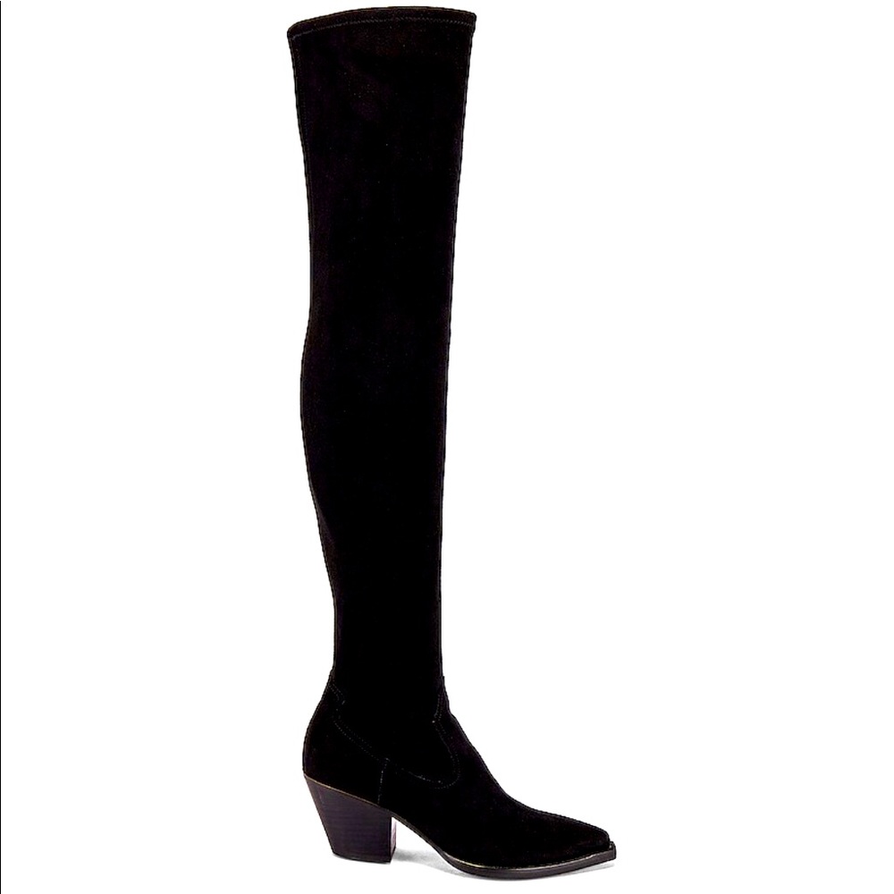 Dolce Vita over the knee black suede boots size 7.5